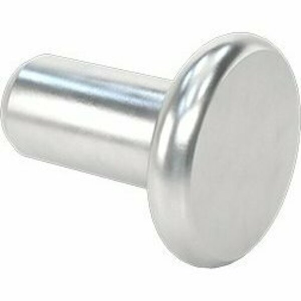 Bsc Preferred Aluminum Flat Head Solid Rivets 1/16 Diameter for 0.094 Maximum Material Thickness, 500PK 97481A050